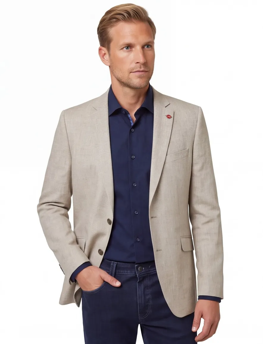 Beige colbert gemeleerd Digel