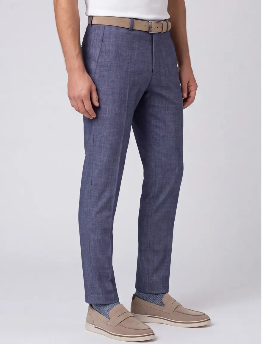Donkerblauwe chinio Digel Kody Slim Fit Mix en Match