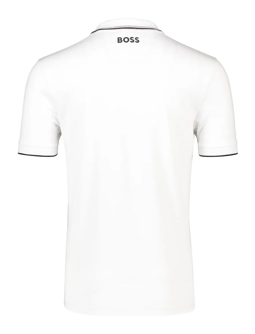 BOSS Paddy polo normale fit wit uni katoen
