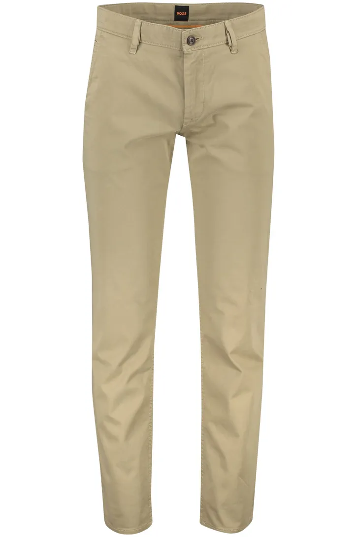 Hugo Boss katoenen broek beige effen chino