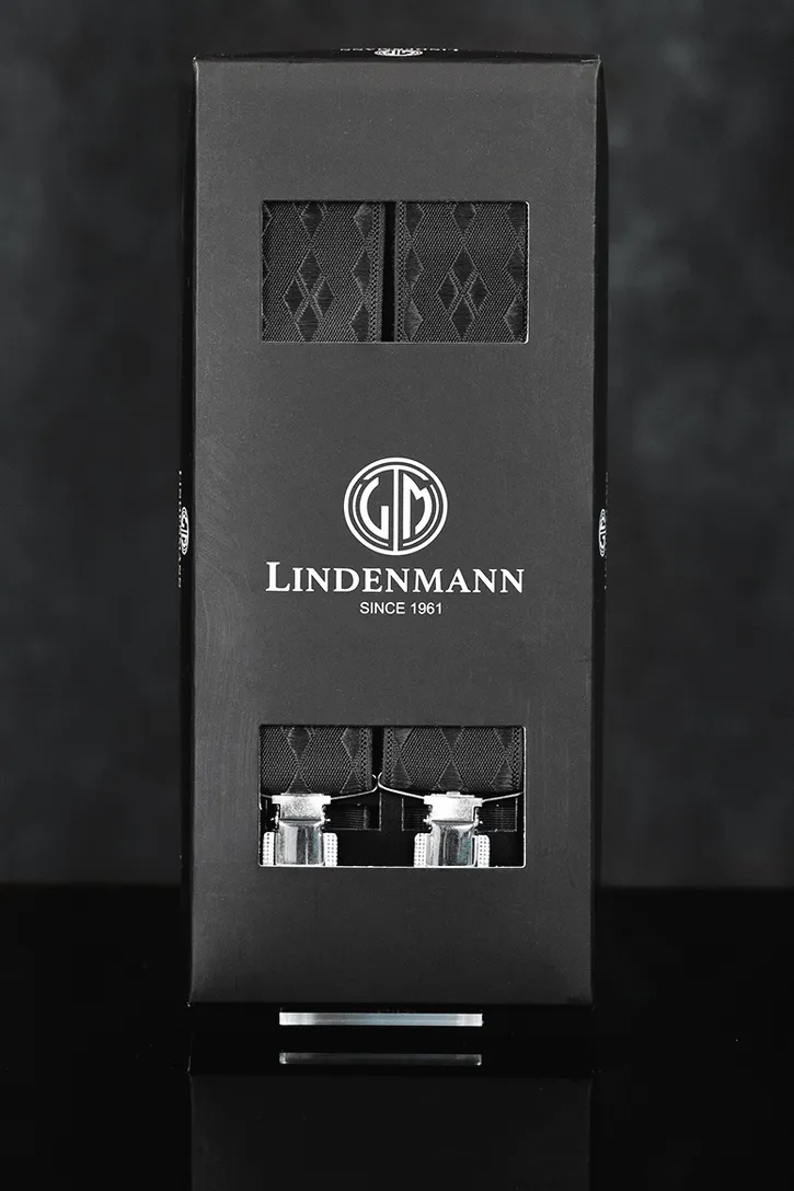 Lindenmann Bretels antraciet geprint