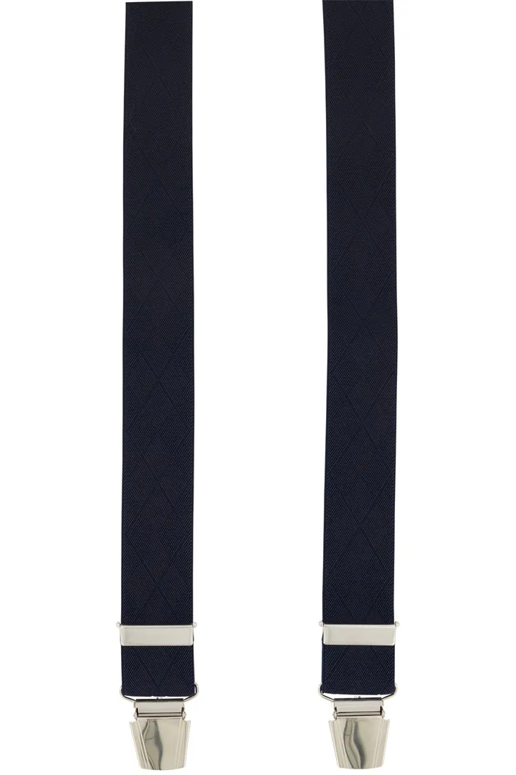 Lindenmann bretels donkerblauw effen