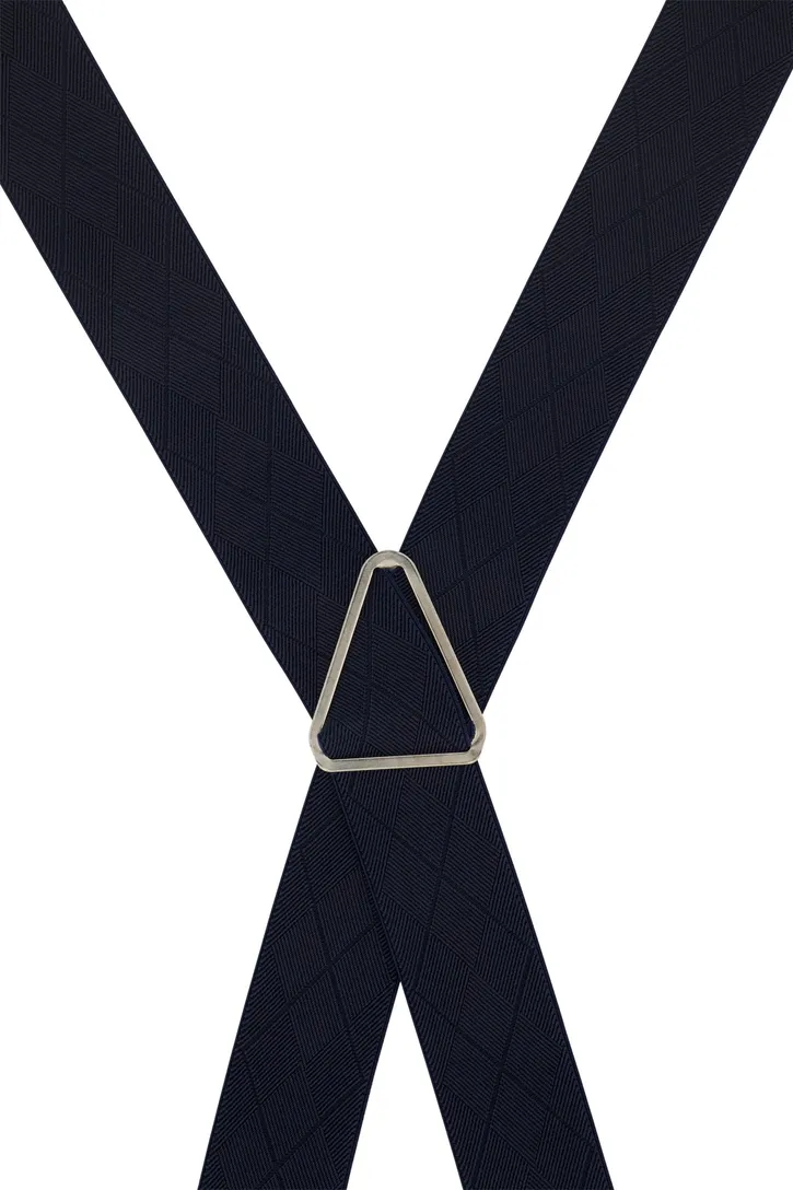 Lindenmann bretels donkerblauw effen