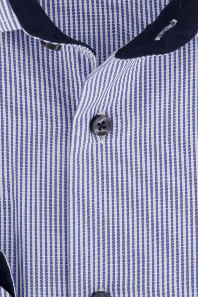 Gestreept overhemd Seidensticker Regular Fit blauw wit
