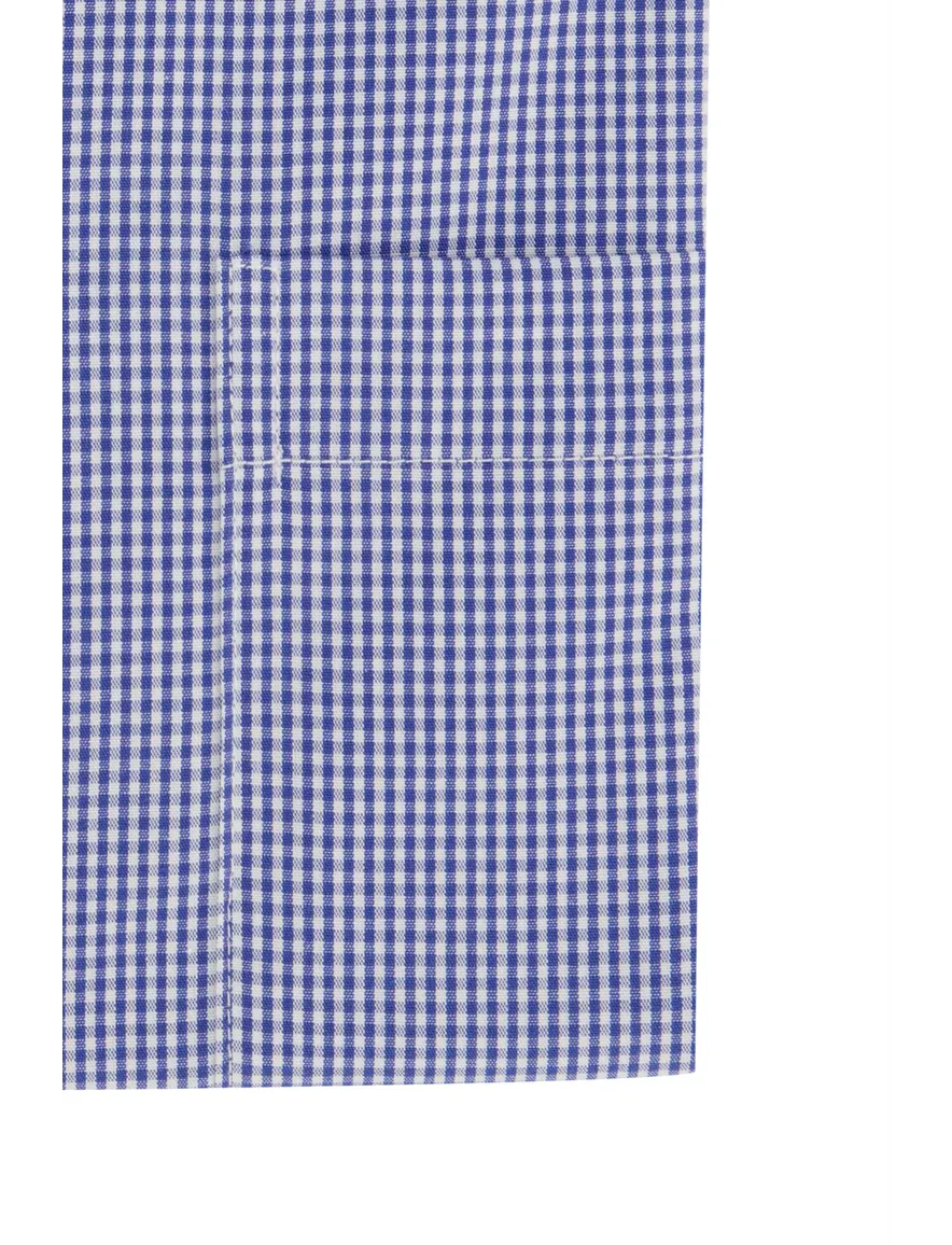 Seidensticker business overhemd Regular normale fit donkerblauw geruit