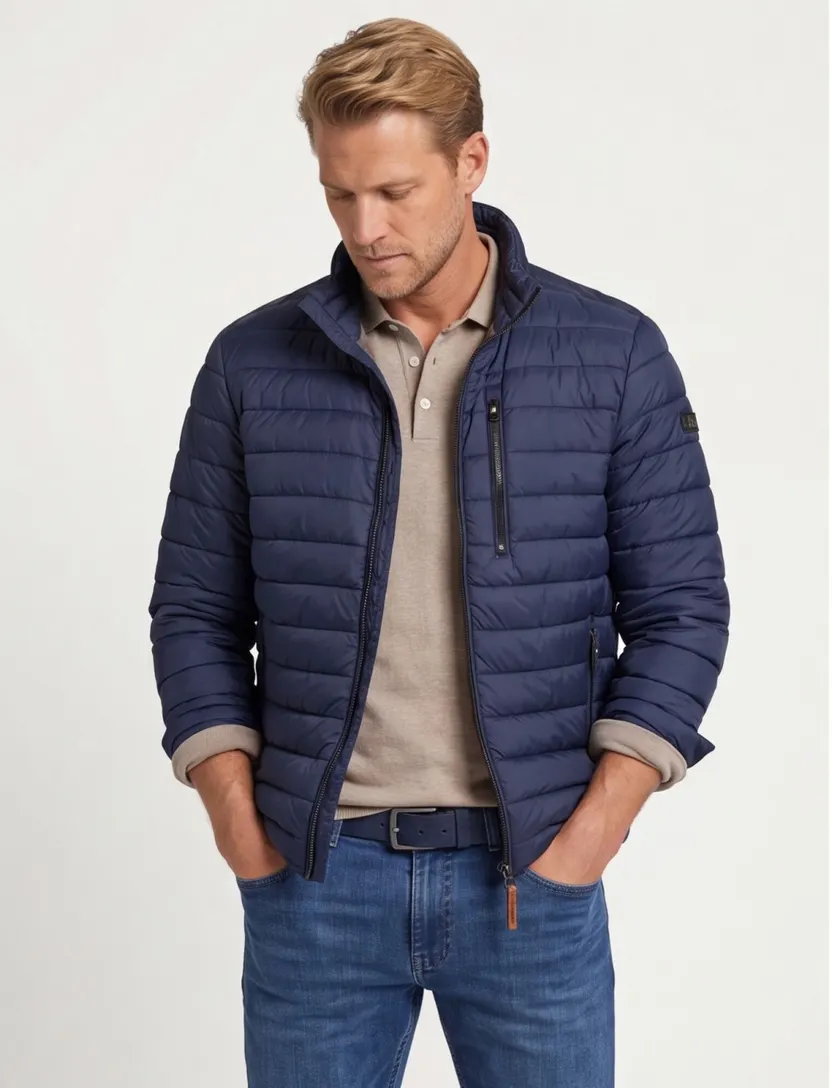 Camel Active jas donkerblauw gewatteerd