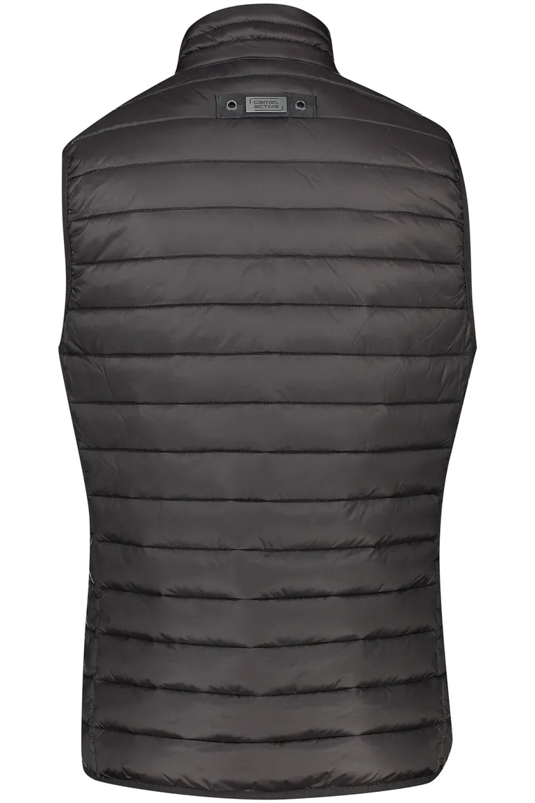 Camel Active bodywarmer zwart opstaande kraag
