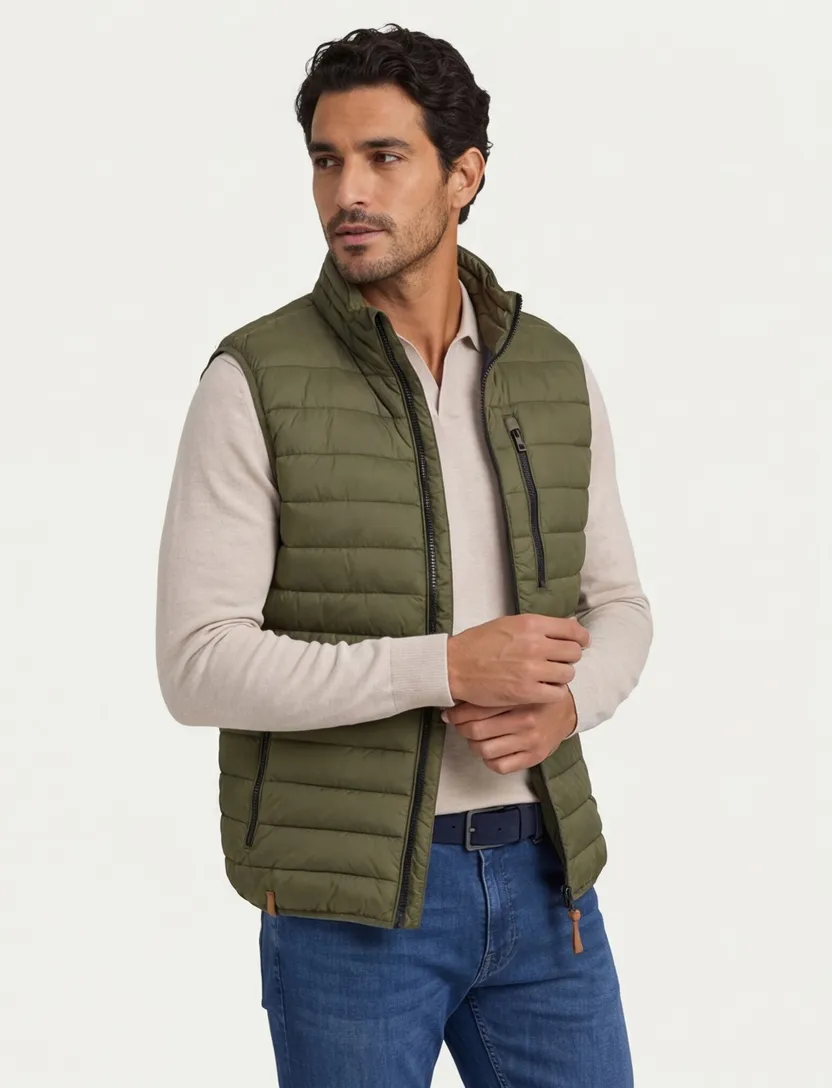 Camel Active bodywarmer groen gewatteerd
