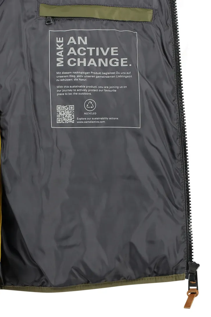 Camel Active bodywarmer groen gewatteerd