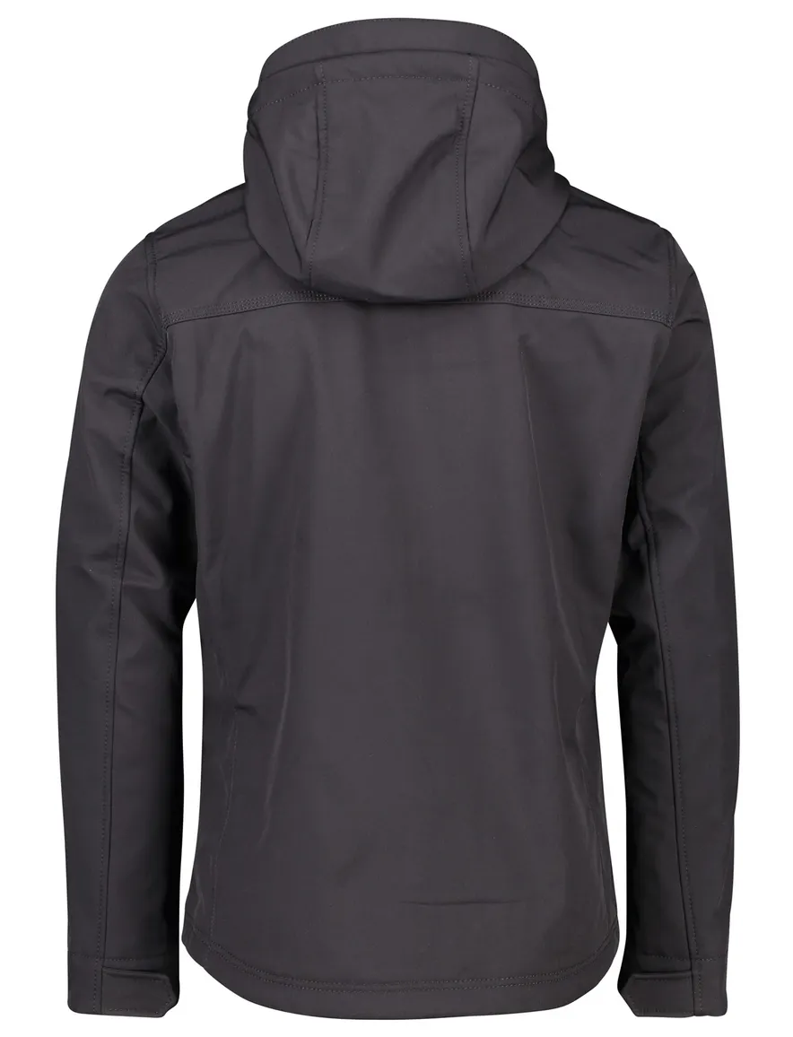 Camel Active softshell jas zwart afneembare capuchon