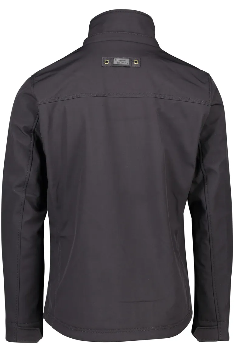 Camel Active softshell jas zwart afneembare capuchon