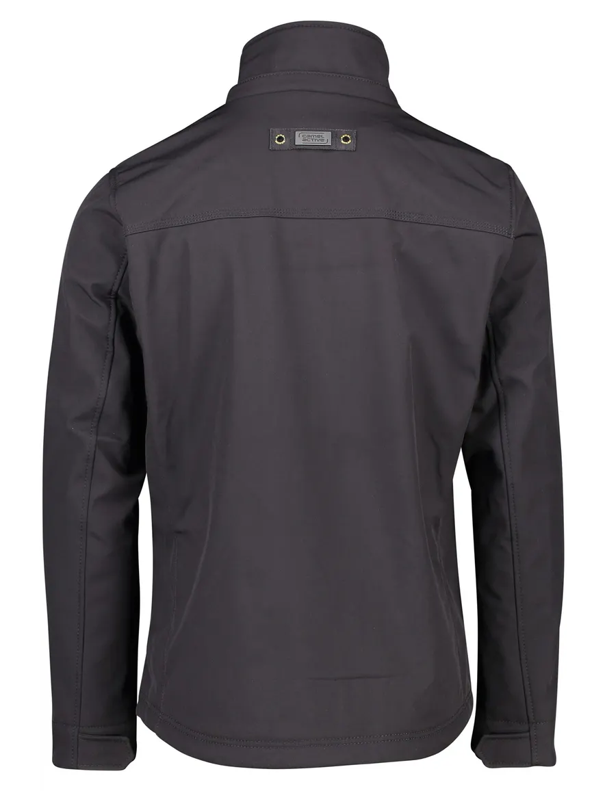 Camel Active softshell jas zwart afneembare capuchon