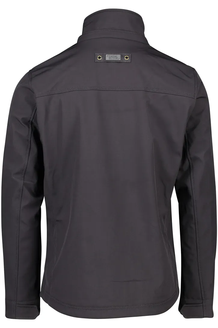 Camel Active softshell jas zwart capuchon afneembaar