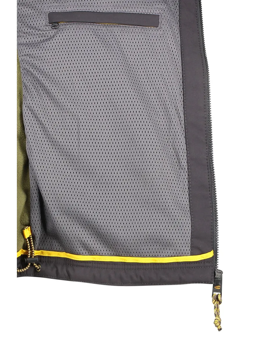 Camel Active softshell jas zwart afneembare capuchon