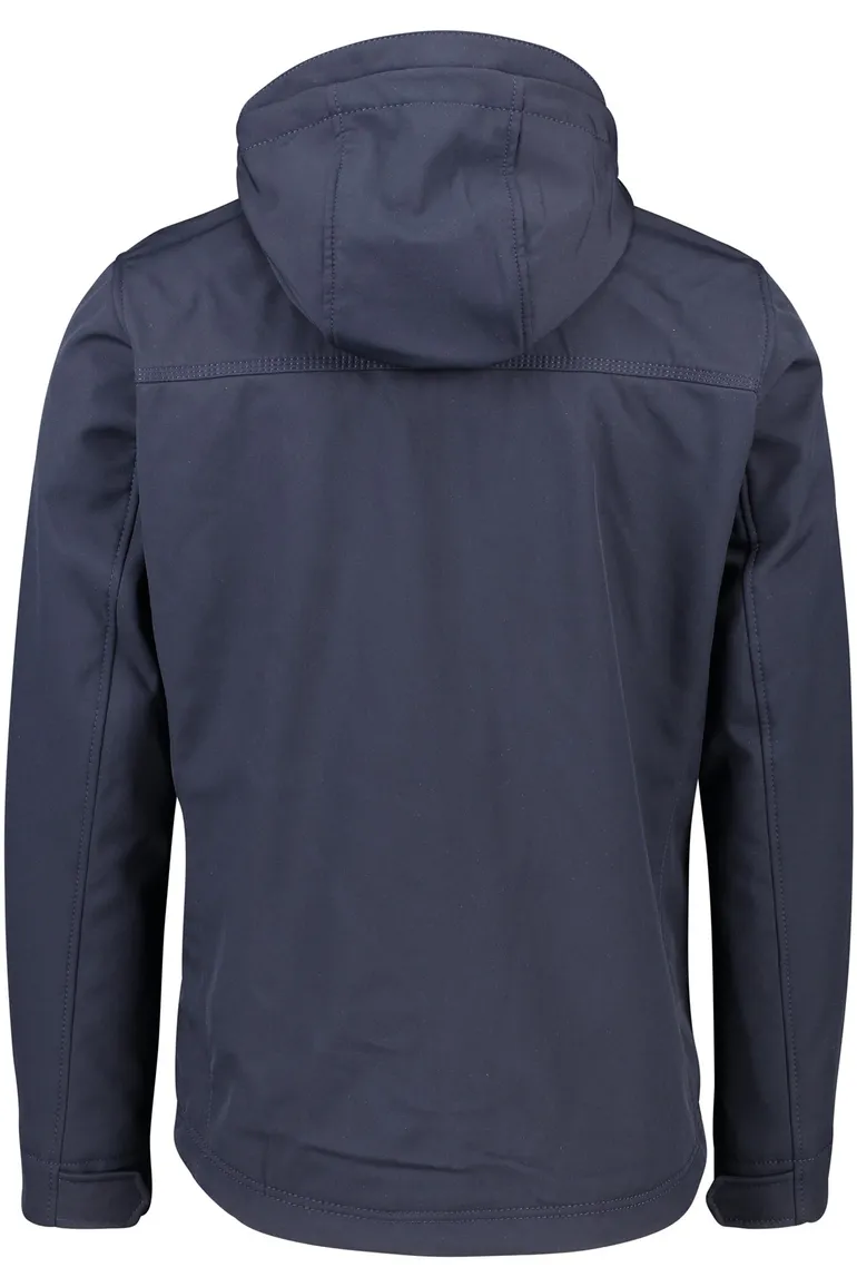 Camel Active jas donkerblauw borstzak kort model afneembare capuchon