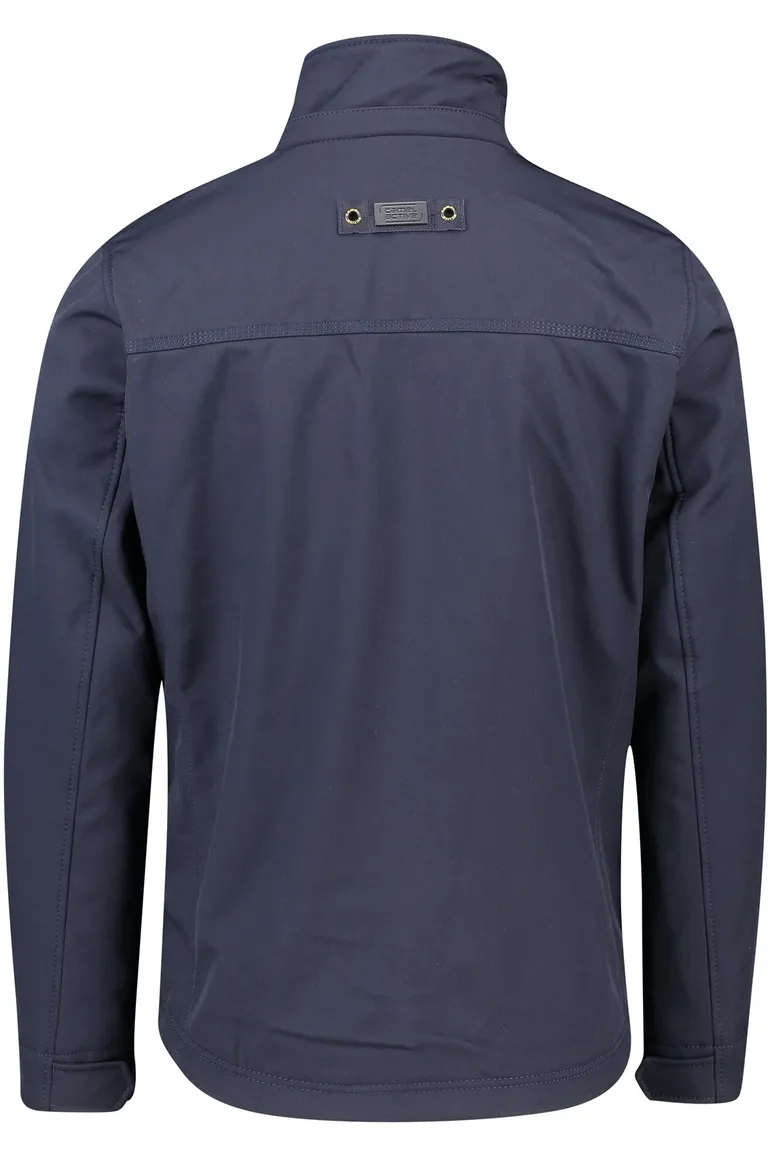 Camel Active jas donkerblauw borstzak kort model afneembare capuchon