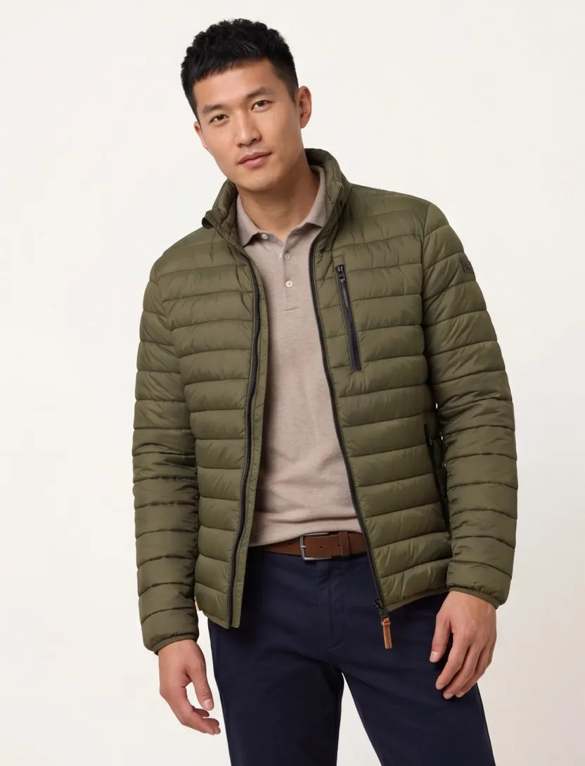 Camel Active jas groen kort model gewatteerd