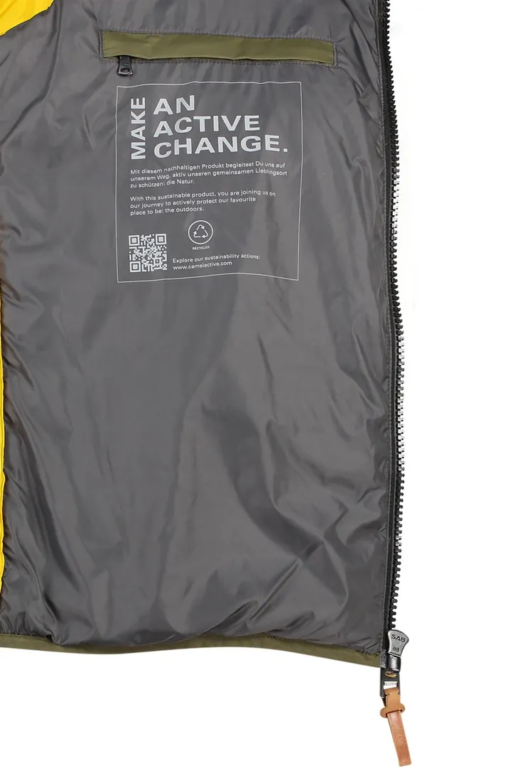 Camel Active jas groen kort model gewatteerd