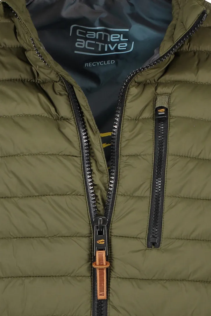 Camel Active jas groen kort model gewatteerd