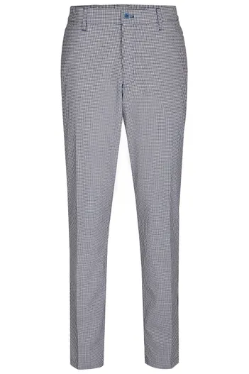 M.E.N.S. M.E.N.S. geruite pantalon donkerblauw