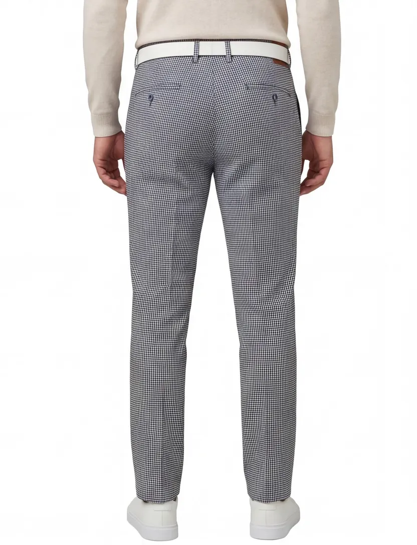 Pantalon M.E.N.S. ruitjes navy