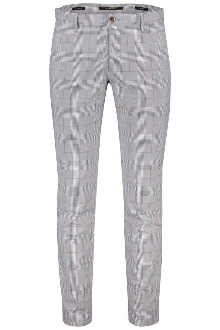 Chino Alberto grijs ruitje