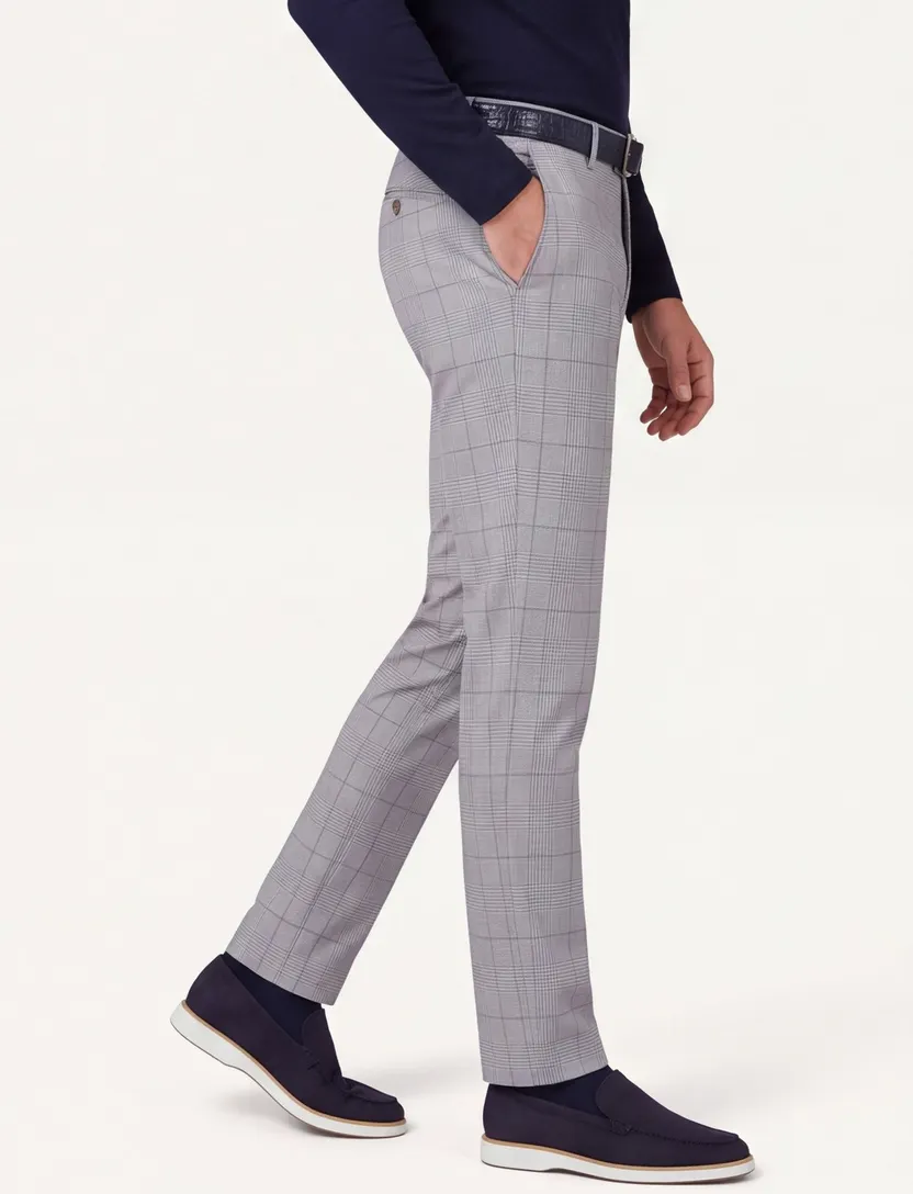 Chino Alberto grijs ruitje