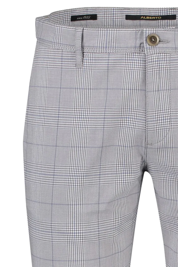 Chino Alberto grijs ruitje