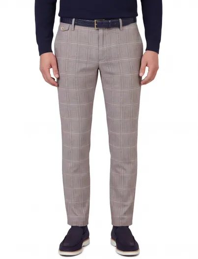 Alberto Alberto chino rood beige geruit
