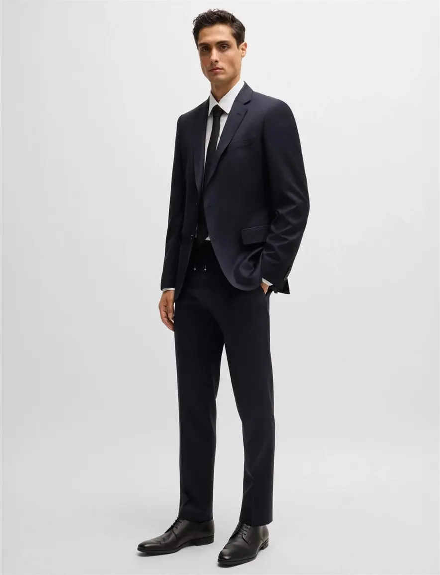 Hugo Boss colbert mix & match donkerblauw effen wol slim fit