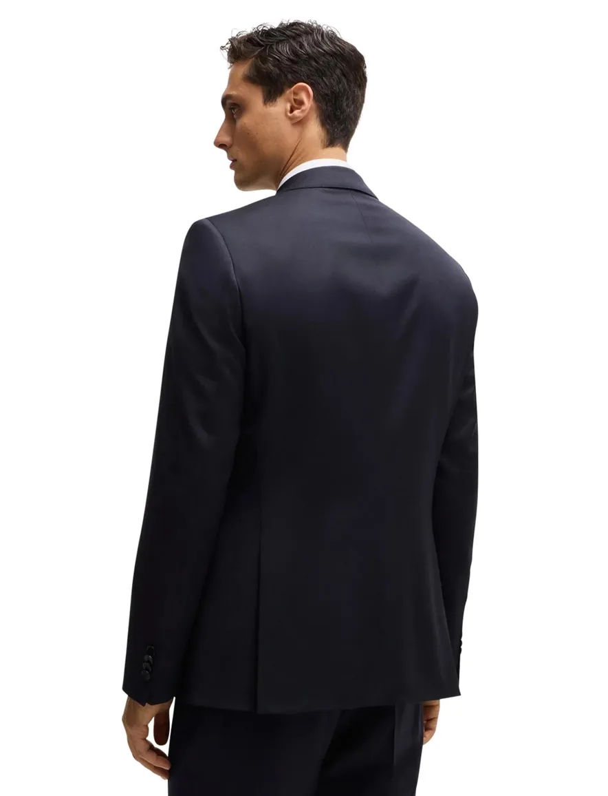 Boss H-Huge colbert mix & match donkerblauw effen wol slim fit