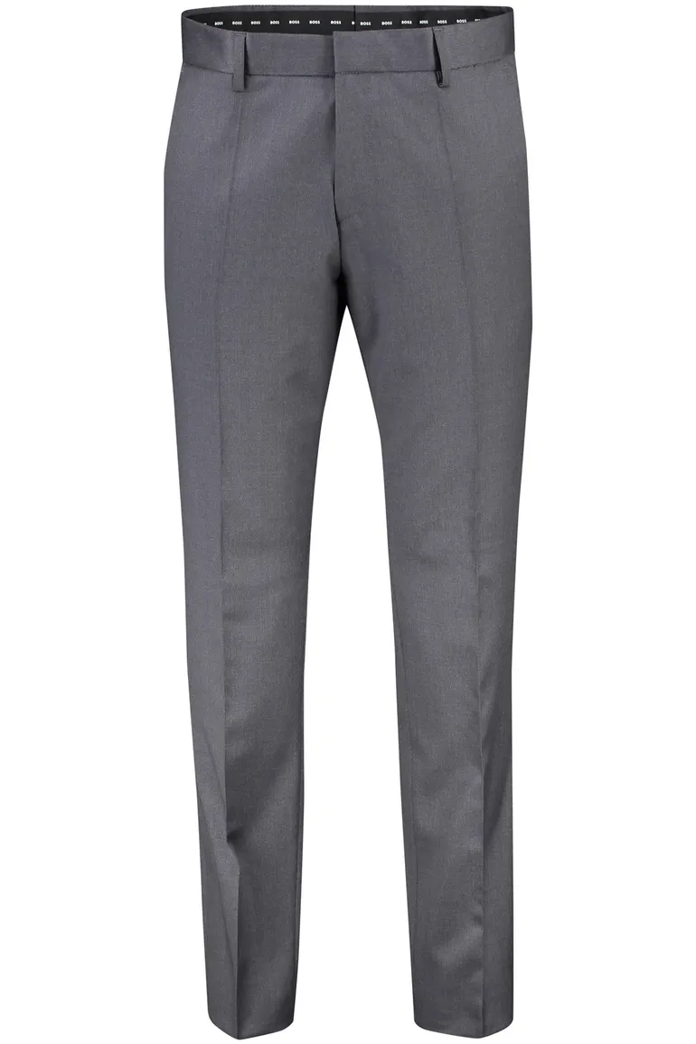 pantalon Genius mix en match Hugo Boss grijs effen wol slim fit