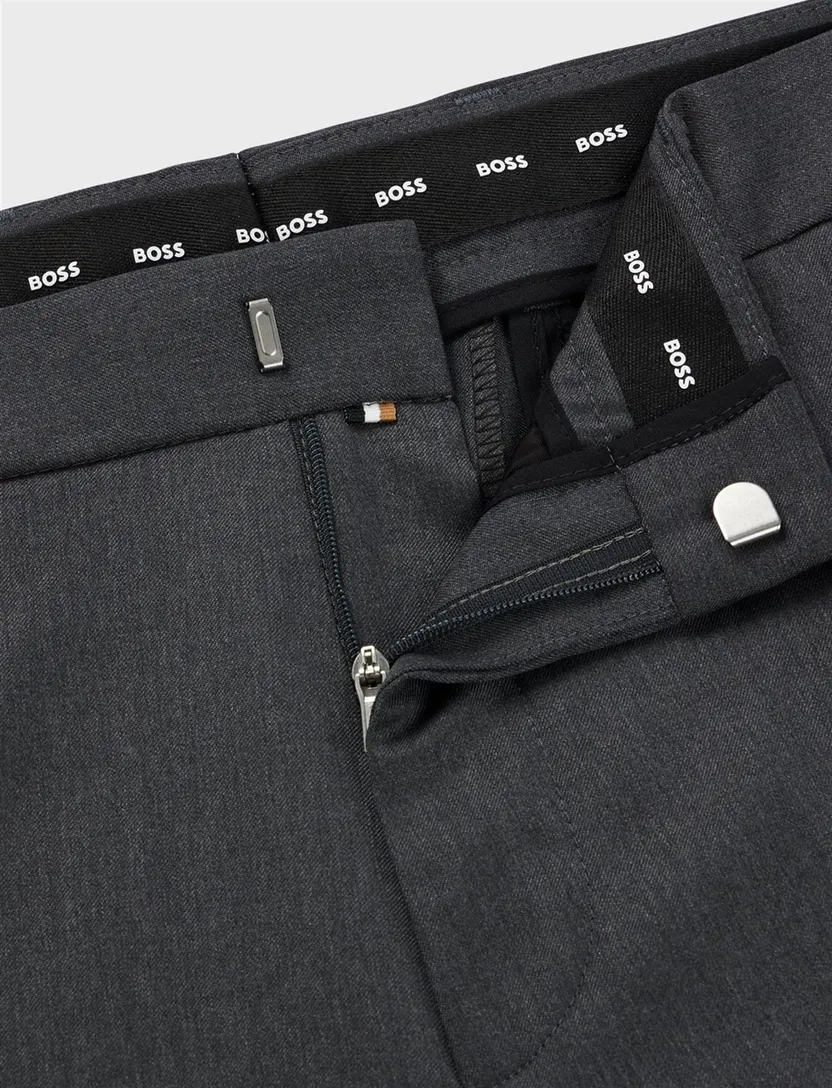 Hugo Boss pantalon mix en match grijs effen wol slim fit Genius