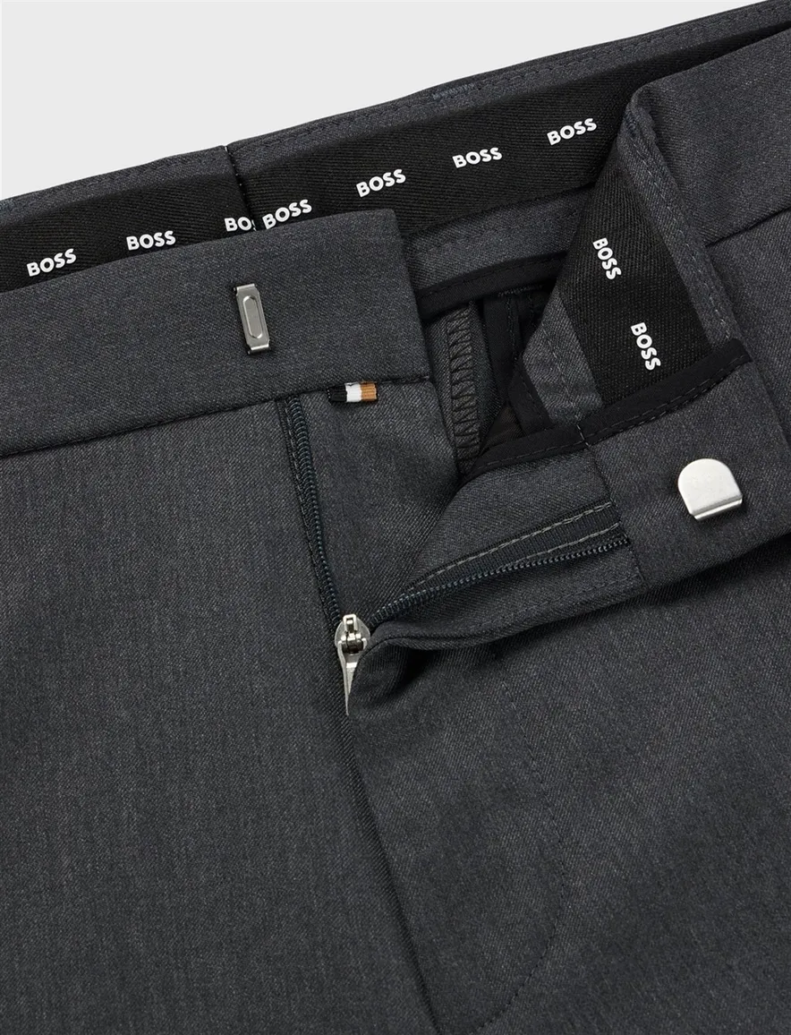 pantalon Genius mix en match Hugo Boss grijs effen wol slim fit