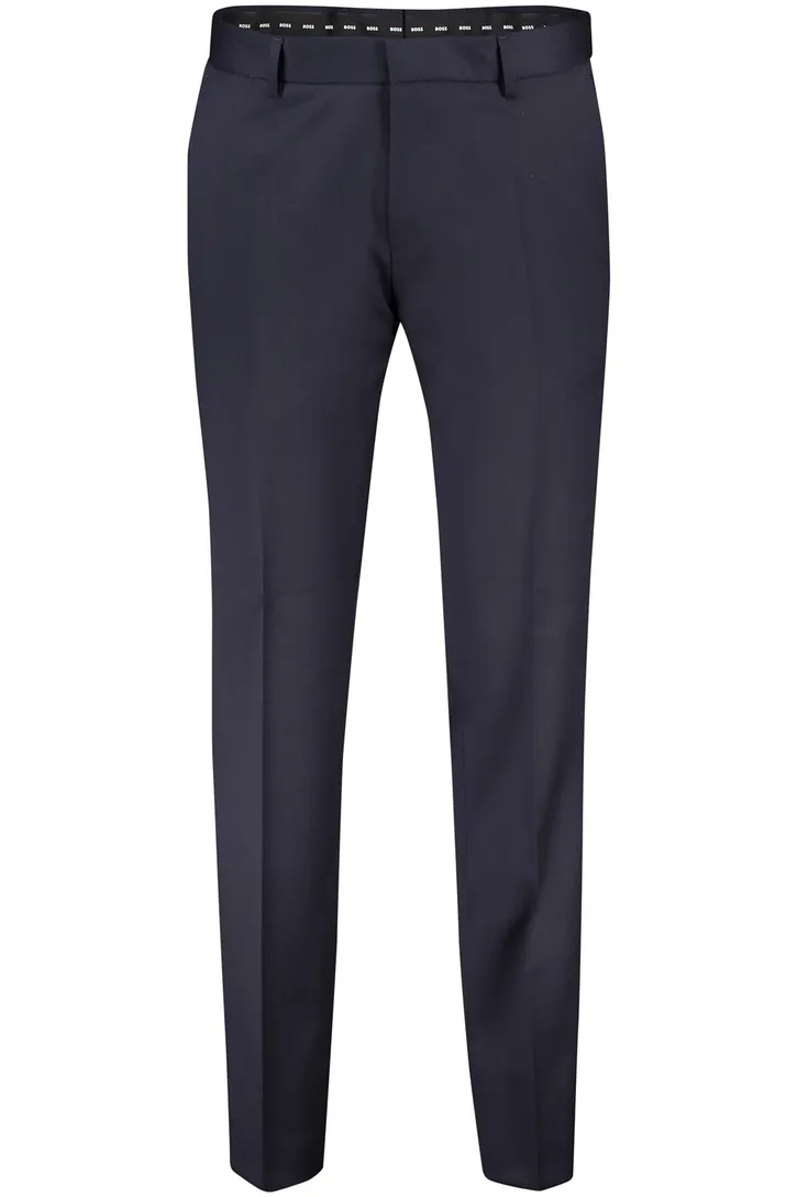 Hugo Boss pantalon mix en match donkerblauw effen synthetisch Genius