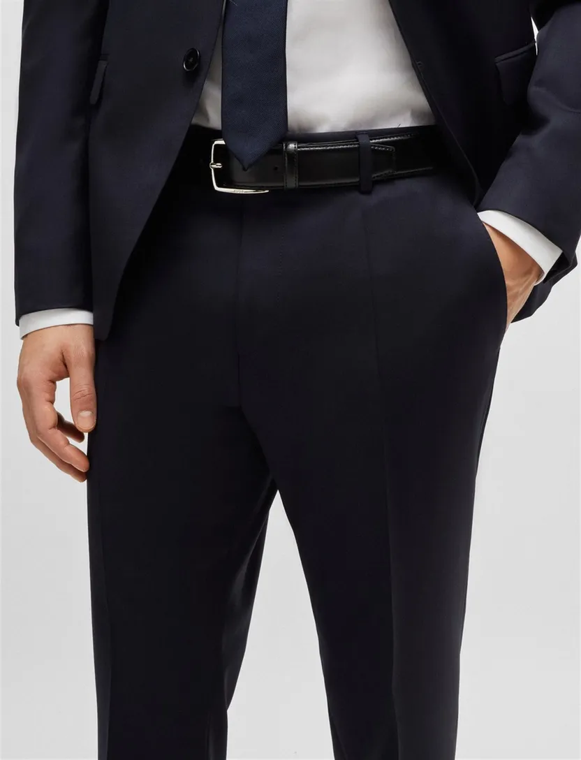 Hugo Boss pantalon mix en match donkerblauw effen synthetisch Genius