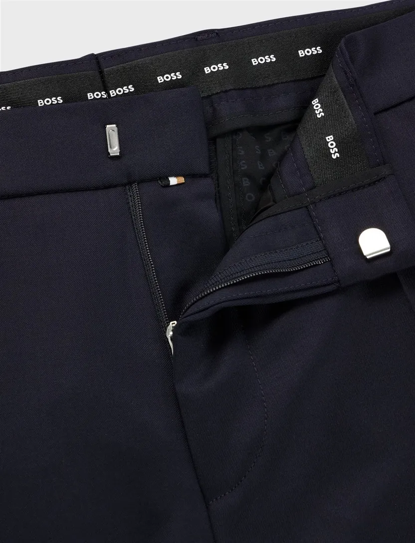 Hugo Boss pantalon mix en match donkerblauw effen synthetisch Genius