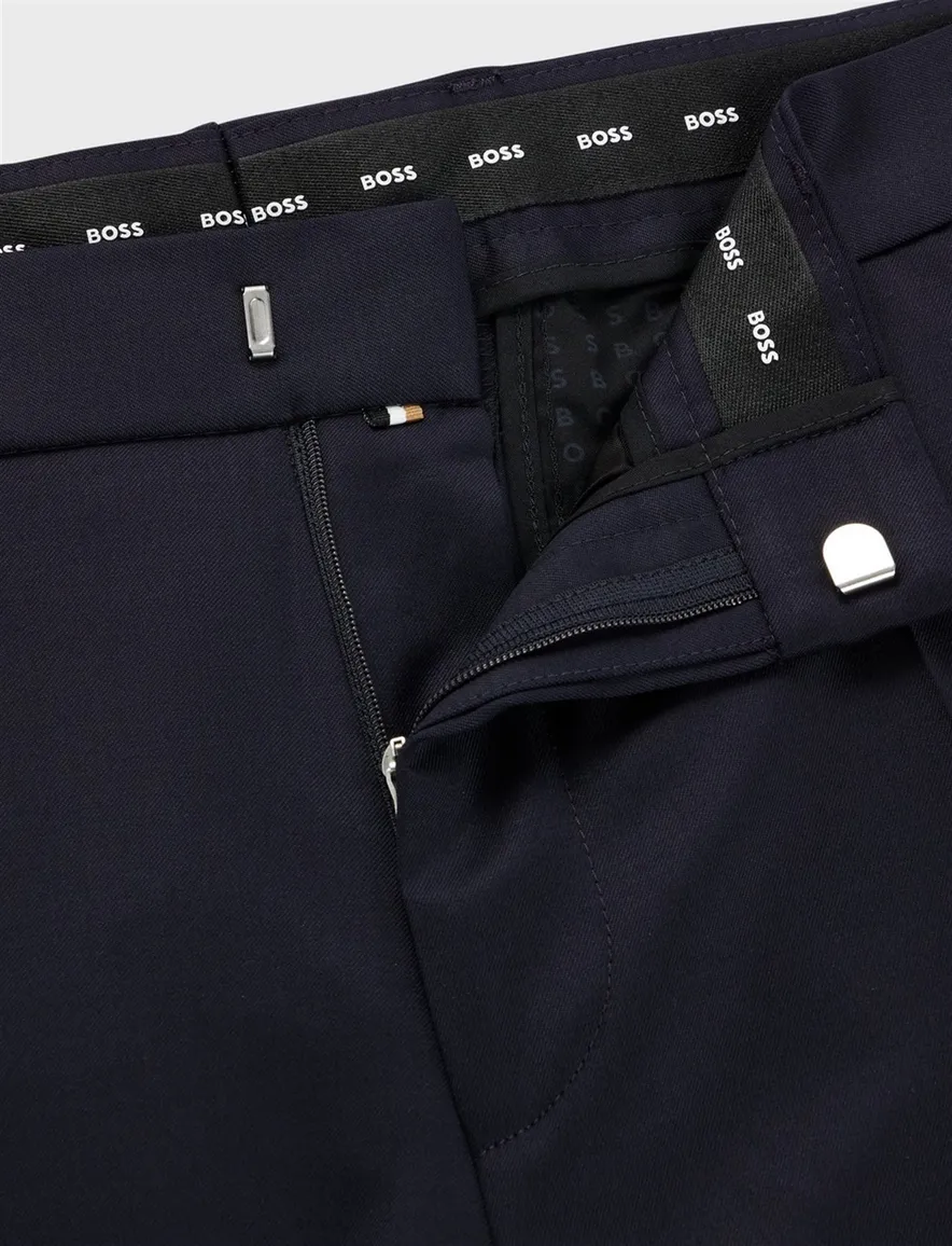 pantalon Genius mix en match Hugo Boss donkerblauw effen synthetisch