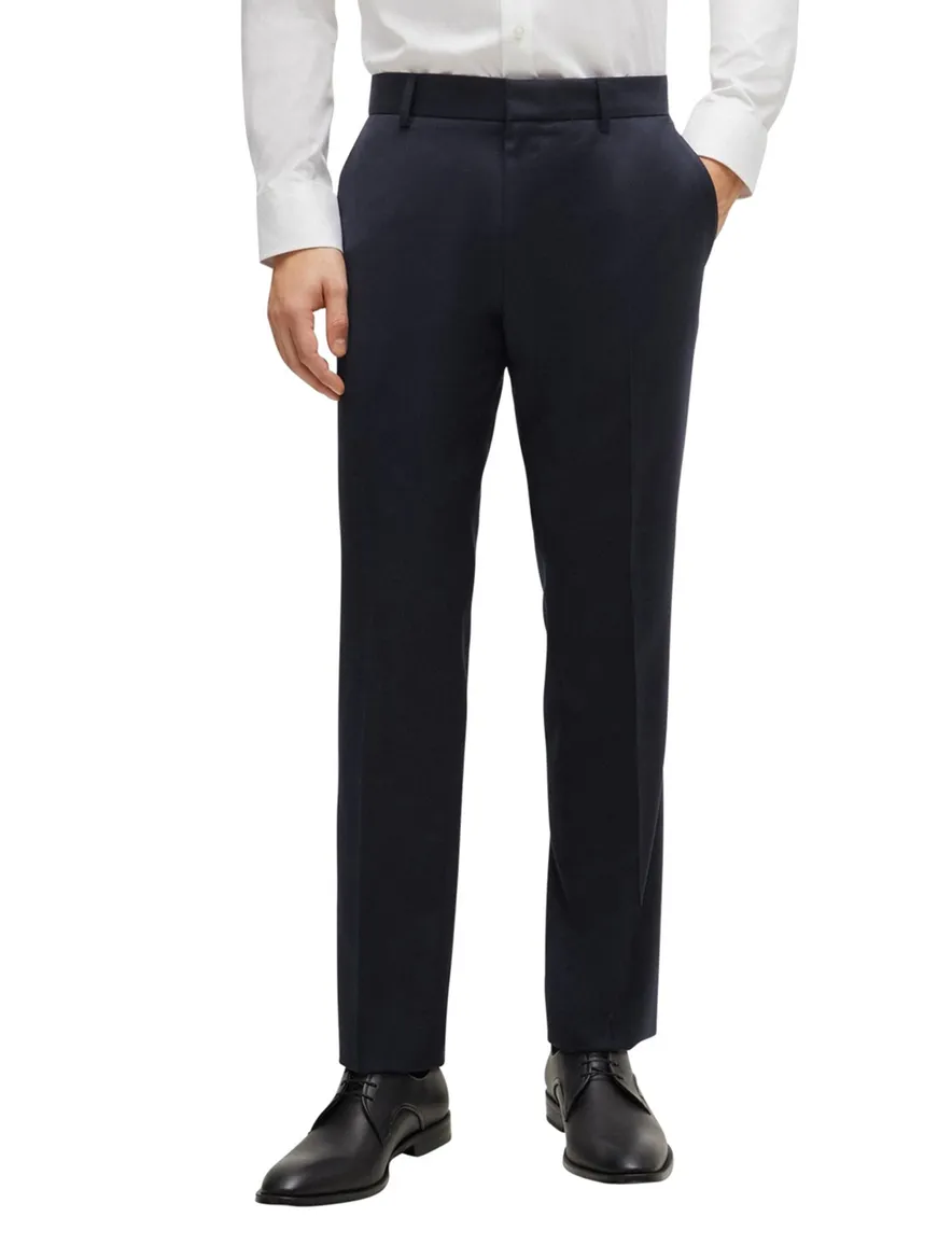 pantalon Genius mix en match Hugo Boss donkerblauw effen synthetisch