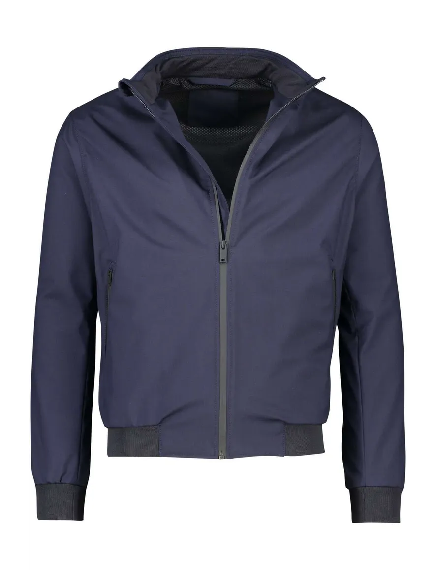 Portofino zomerjas donkerblauw normale fit wol