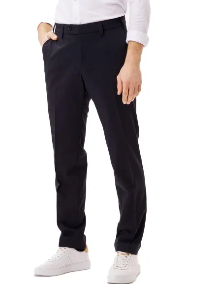 Eurex pantalon Jan donkerblauw effen wol