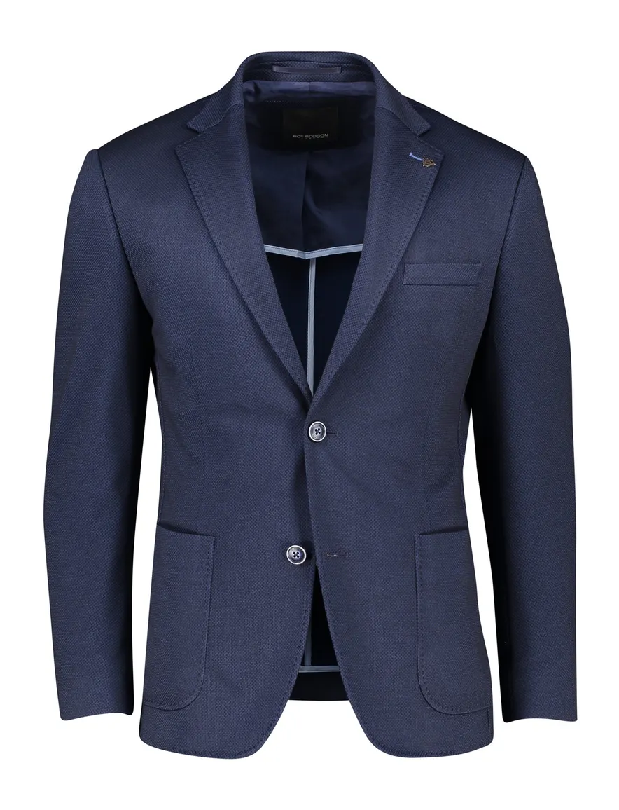 colbert Roy Robson normale fit donkerblauw geruit