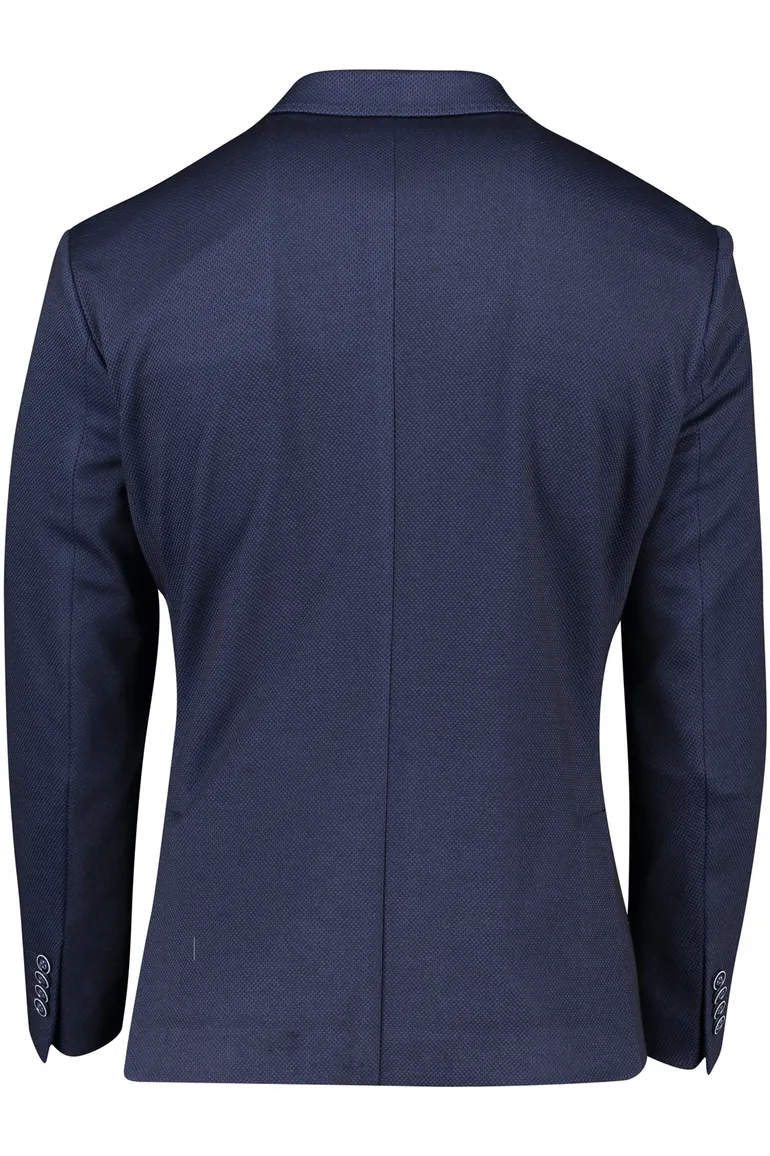 Roy Robson colbert donkerblauw geruit normale fit