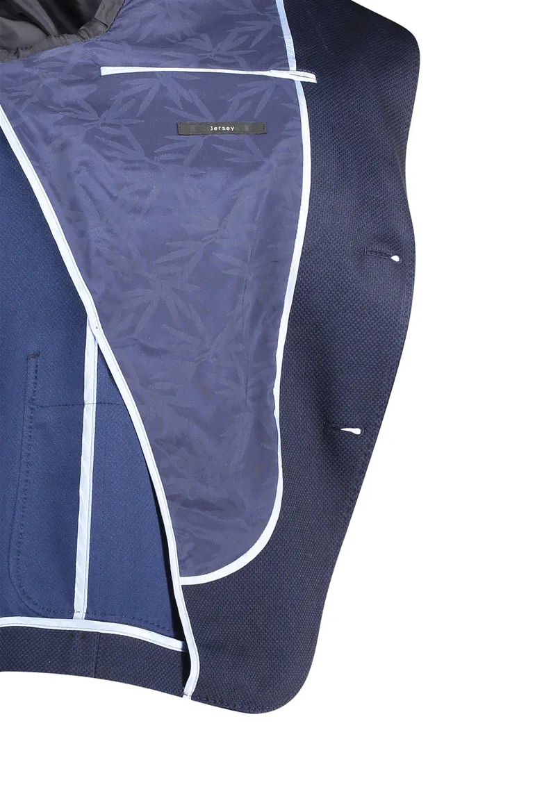 colbert Roy Robson normale fit donkerblauw geruit