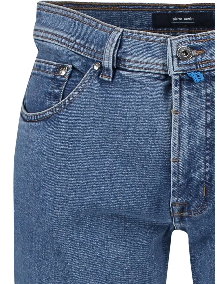 Pierre Cardin 5-pocket Comfort Fit model Dijon blauw