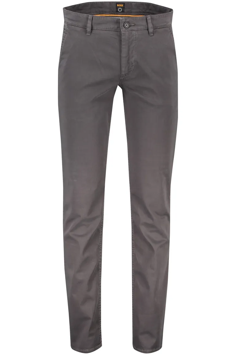 katoenen broek Hugo Boss grijs effen katoen