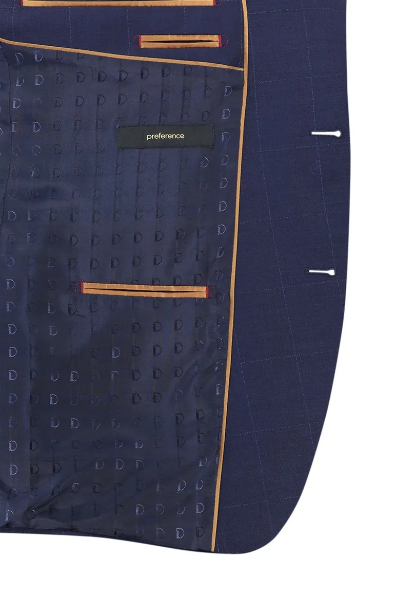 Digel Kostuum Duncan donkerblauw geruit