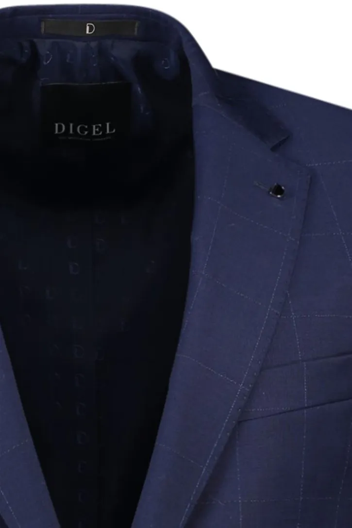 Digel Kostuum mix en match donkerblauw geruit