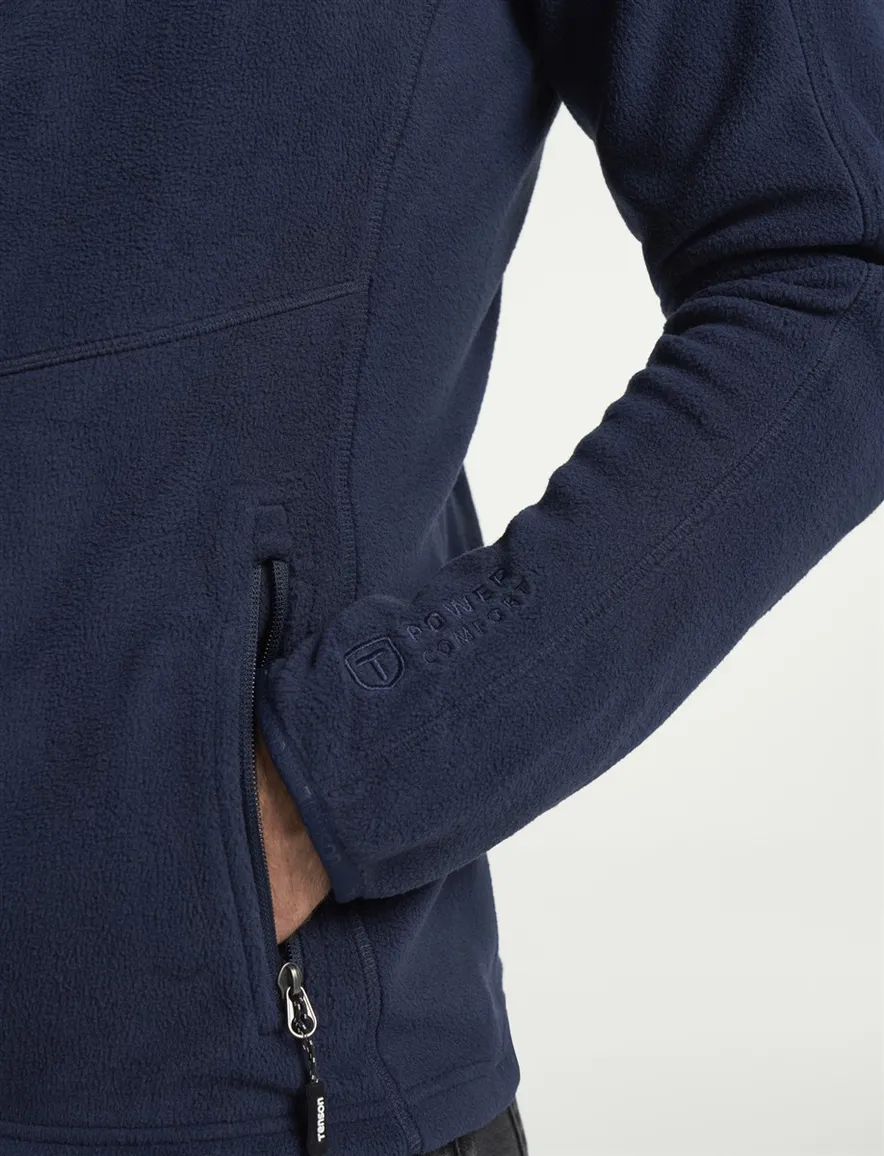 Tenson vest donkerblauw gemeleerd fleece