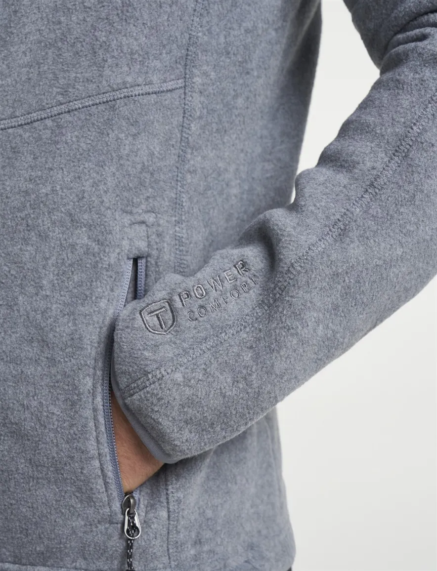 Tenson vest grijs gemeleerd fleece